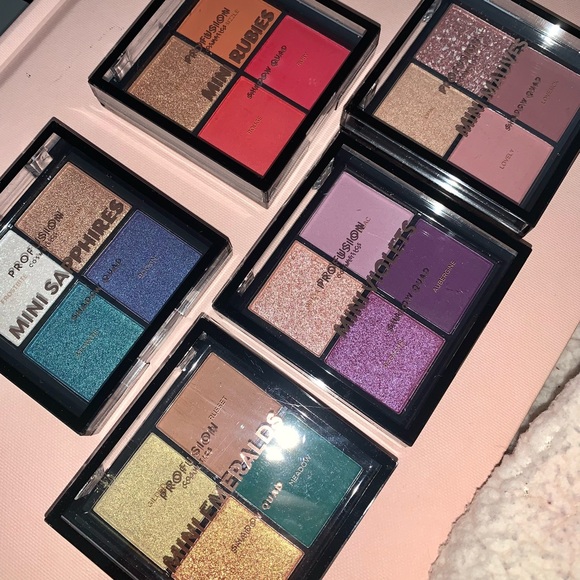 Profusion Cosmetics Other - 🆕✨ LOT OF 5: Holiday Eyeshadow Quads - Limited Edition - Profusion Cosmetics